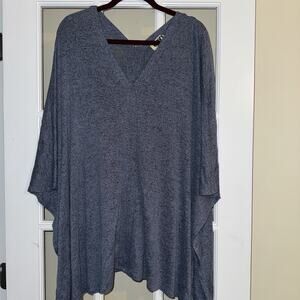 Gray Envy Cape Pullover Poncho Women's Size XL batwing